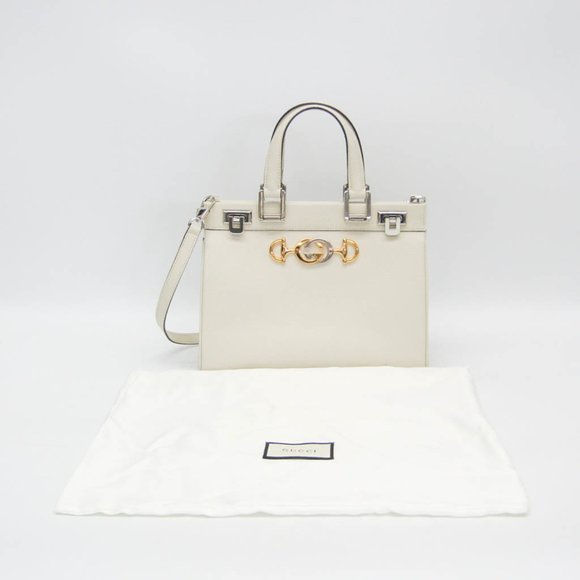 GUCCI White Leather Shoulder Bag - Picture 2 of 15